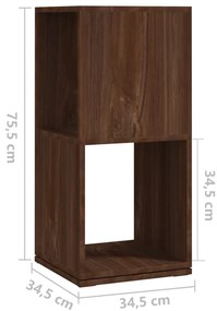 Armário giratório 34,5x34,5x75,5 cm aglom. carvalho castanho