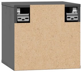 Armários de parede 2 pcs 31,5x30x30 cm pinho maciço cinza