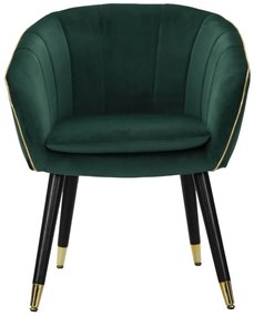 POLTRONA PARIS VERDE E DOURADA 62X58X78 CM