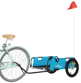Reboque de bicicleta tecido oxford/ferro azul