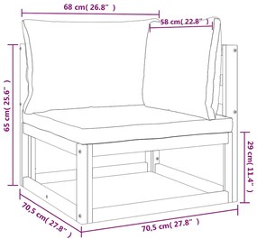 2 pcs conjunto de sofás de jardim c/ almofadões acácia maciça