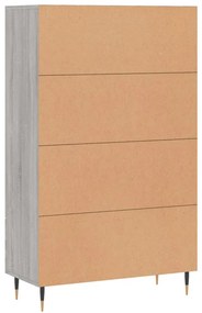 Armário alto derivados de madeira 69,5x31x115cm cinza sonoma