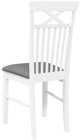 Cadeiras de jantar com almofadões 2 pcs madeira maciça branco