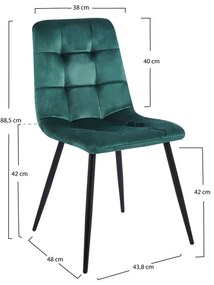 Cadeira Stuhl Veludo - Verde