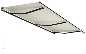 Toldo retrátil automático 600x300 cm cor creme