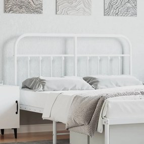 vidaXL Cabeceira de cama 135 cm metal branco