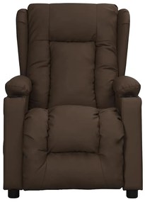 Cadeira de massagens couro artificial castanho