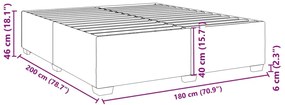 Estrutura de cama sem colchão 180x200 cm tecido preto