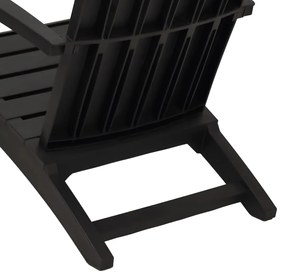 Cadeira de jardim Adirondack polipropileno preto