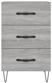 Mesa de cabeceira 40x40x66 cm derivados madeira cinzento sonoma