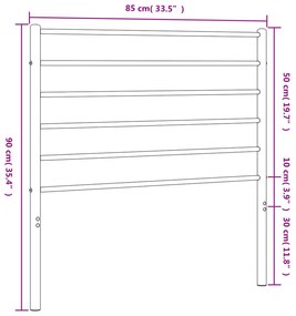 Cabeceira de cama 80 cm metal branco