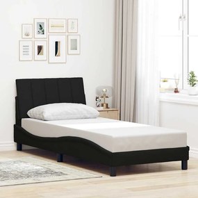 vidaXL Estrutura de cama sem colchão 90x200 cm tecido preto