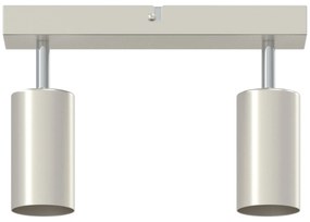 Spotlight de Teto 2 Vias Ajustável Níquel Escovado GU10