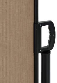 Toldo lateral retrátil 220x1000 cm cinzento-acastanhado