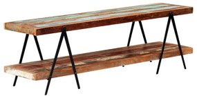 Móvel de TV 160x40x50 cm madeira recuperada maciça