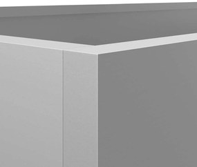 Vaso/floreira 62x40x39 cm aço galvanizado prateado