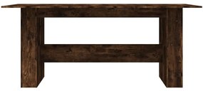 Mesa de jantar 180x90x76 cm derivados madeira carvalho fumado