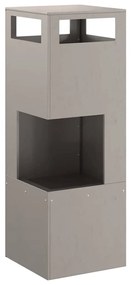 Fogueira Quadrada vidaXL 35x35x100 cm Aço Envelhecido