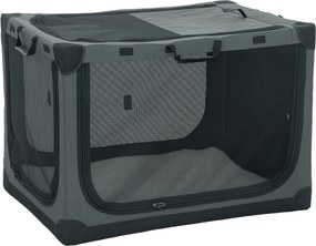 PawHut Caixa de transporte dobrável com almofada, capa removível e lavável em tecido Oxford para cães até 38kg, Verde Exército | Aosom Portugal