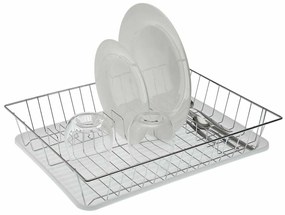 Escorredor de Louça Versa Archie Pratos Branco Aço Ferro Polipropileno (34,5 x 8 x 43 cm)