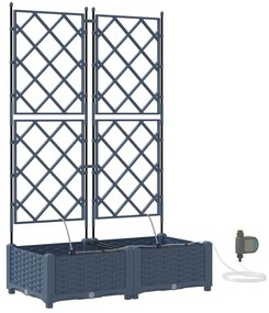 Jardineiras de Jardim 1 pc Cinzeto 80 x 40 x 126 cm Plástico