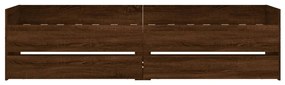 Estrutura de cama com gavetas 90x190 cm carvalho castanho