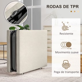 Cama Dobrável 70x180 cm com Colchão de Espuma Cama Dobrável com Encost