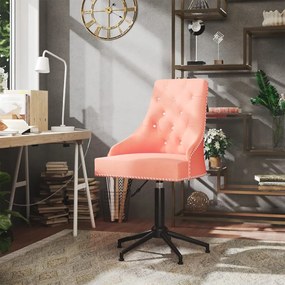 vidaXL Cadeira de escritório giratória veludo rosa