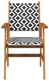Conjunto de jantar p/ jardim 5 pcs madeira de acácia maciça