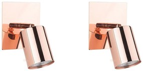 Conjunto de 2 candeeiros de parede cor de cobre TIGRIS Beliani
