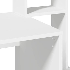 Secretária c/ prateleiras 100x45x140cm derivados madeira branco