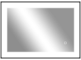 Espelho Casa de Banho com Luz LED 70x50 cm Iluminação Ajustável Função Anti-Embaciamento Função Memória  Preto