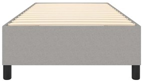 Estrutura de cama sem colchão 90x200 cm tecido cinzento-claro