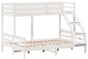Beliche 80x200/140x200 cm madeira de pinho maciço branco