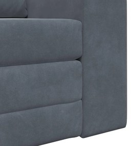 Sofá-Cama 2-em-1 Cinza Escuro 98x71x83 cm Veludo