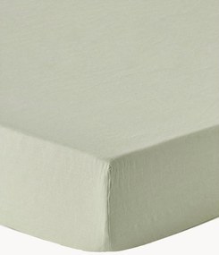 Lençol em linho lavado com elástico topper Airy