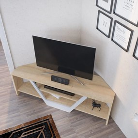 Móvel TV Sares – Branco Carvalho – 120x35x36,8 cm