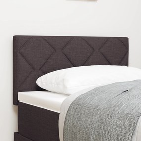 Cabeceira vidaXL Design de Blocos de Diamante Castanho Escuro 80 cm Tecido
