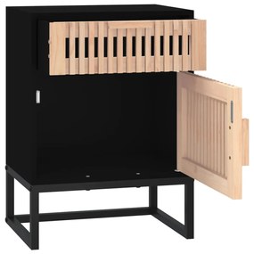 Mesas cabeceira 2 pcs 40x30x55,5 cm deriv. madeira/ferro preto