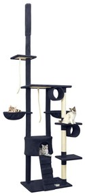 vidaXL Árvore p/ gatos altura ajustável chão ao teto 220-240 cm azul