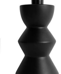 Candeeiro de mesa design cerâmica preta 16 cm sem abajur - Alisia Design