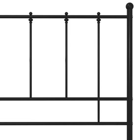 Estrutura de cama 200x200 cm metal preto
