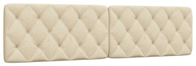 vidaXL Almofadão de cabeceira 200 cm tecido creme