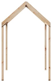 Telhado de cama infantil 217x85,5x154 cm madeira pinho maciça