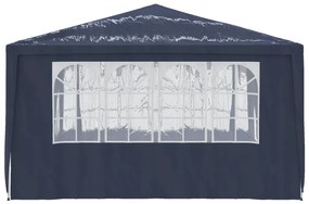 Tenda festas profissional c/ paredes laterais 4x4m 90g/m² azul