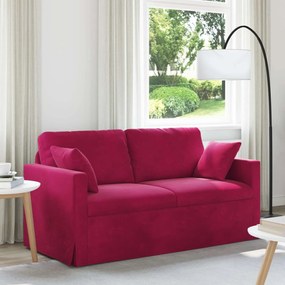 vidaXL Sofá Vinho Vermelho 158 x 78 x 80 cm Veludo
