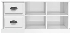 Móvel p/ TV 102x35,5x47,5 cm derivados madeira branco brilhante