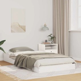 vidaXL Estrutura da Cama Branco 75 x 190 cm Madeira de Pinheiro Sólida
