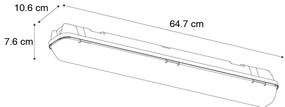 Luminária TL Cinza com LED 15W 2250 lm 4000K IP65 - Base
