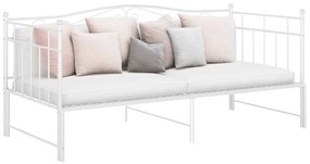 Estrutura sofá-cama de puxar 90x200 cm metal branco